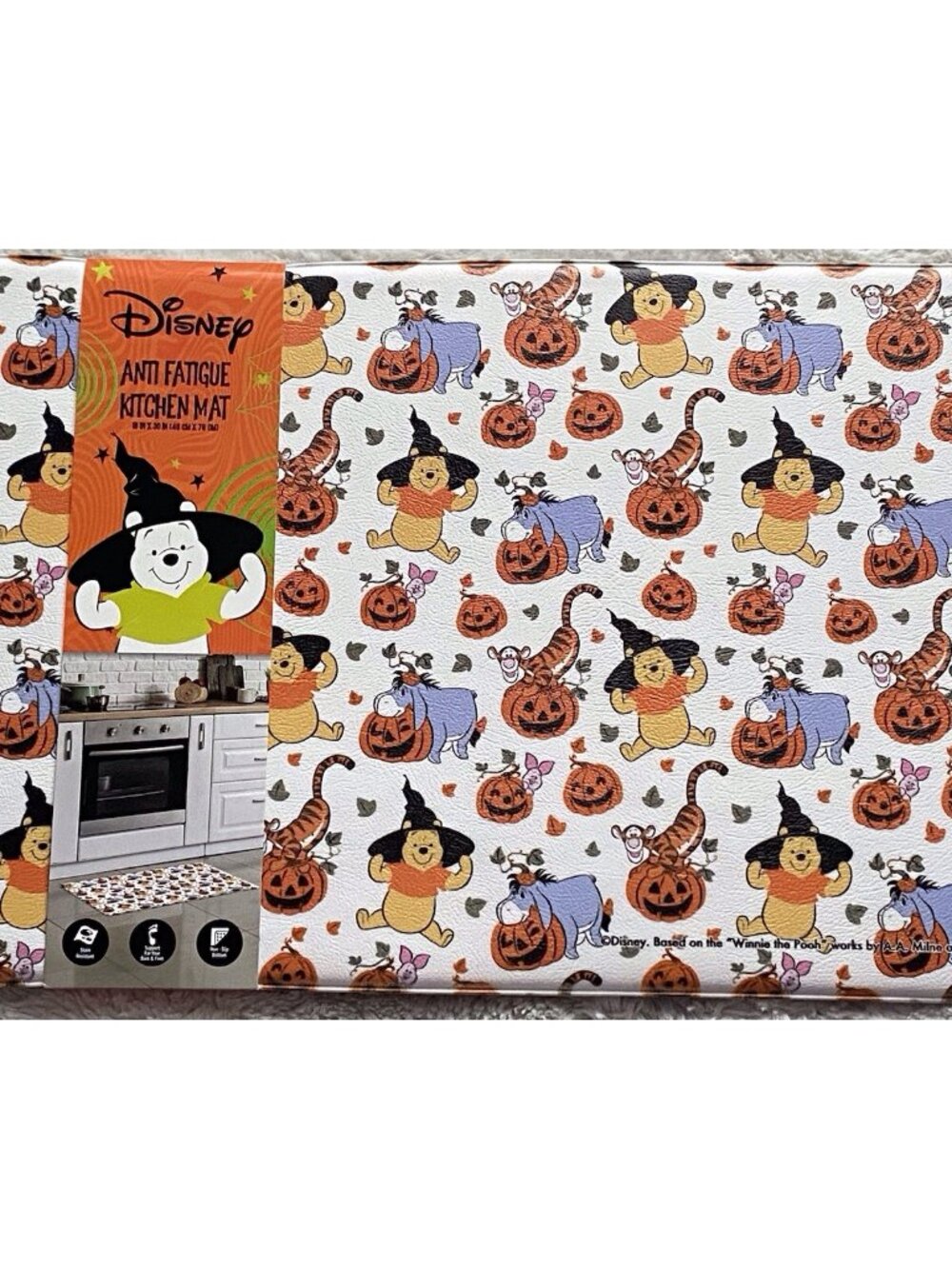 Disney Winnie The Pooh & Friends Halloween Anti Fatigue Kitchen Mat 18 X 30” NEW